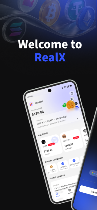 RealX portfolio home screen